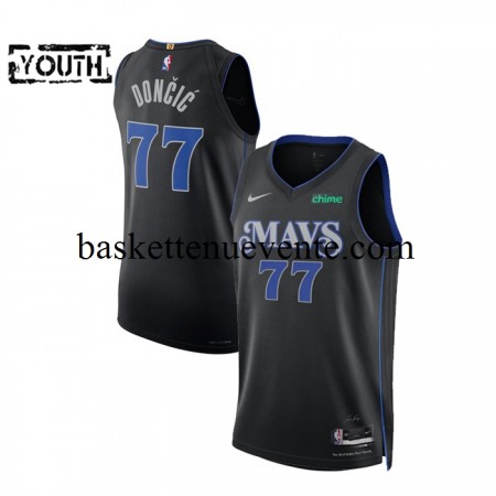 Maillot Basket Dallas Mavericks Nike Luka Doncic 77 2023-2024 Nike City Edition Noir Swingman - Enfant